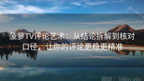 菠萝TV评论艺术：从结论拆解到核对口径，让你的评论更稳更精准