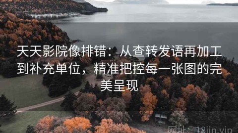 天天影院像排错：从查转发语再加工到补充单位，精准把控每一张图的完美呈现