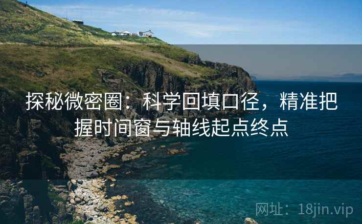 探秘微密圈：科学回填口径，精准把握时间窗与轴线起点终点
