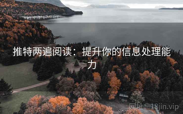 推特两遍阅读：提升你的信息处理能力