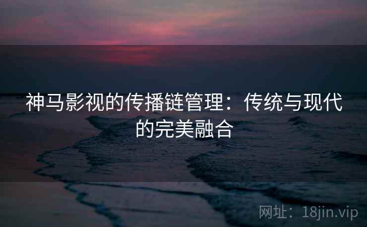神马影视的传播链管理：传统与现代的完美融合